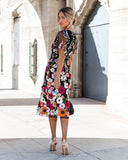 Blessing Of Flowers Black Dress