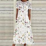 A-Line Casual Dresses White maxi Dresses