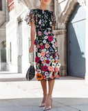 Blessing Of Flowers Black Dress