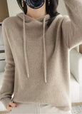 Loose Hooded Knitted Sweater