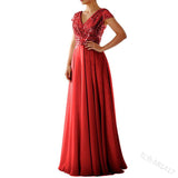 Bridesmaid short sleeve maxi tulle dress