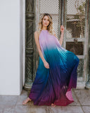 Tie and dye boho maxi dress