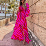 Fashion Printed Bohemian Beach Casual Maxi Dress