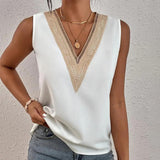 Basic Color Block Sleeveless Top