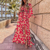 Fashion Printed Bohemian Beach Casual Maxi Dress