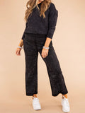 Crystals Hoodied Sweatshirt & Wide Leg Pants