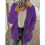 Autumn And Winter Plus Size Cardigan Casual Velvet Short Jacket