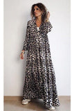 Boho Leopard Print Dress