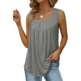 Sweet Sleeveless Plain Tank Top