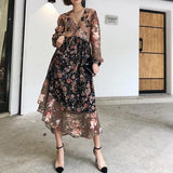 Floral chiffon dress