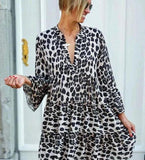 Boho Leopard Print Dress