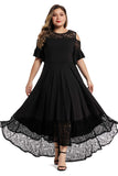 Fashion lace splicing dress