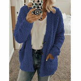 Autumn And Winter Plus Size Cardigan Casual Velvet Short Jacket