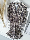 Boho Leopard Print Dress