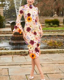 Blessing of Flowers Long Sleeve Dress