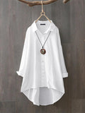 White Long Sleeve Blouse Shirt