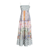 Graffiti Print Slip Midi Dress