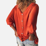 Plus Size Women Baggy Button T-Shirt