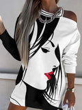 Diagonal Neck Loose Long Sleeve Zipper Sweatshirt