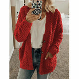 Autumn And Winter Plus Size Cardigan Casual Velvet Short Jacket