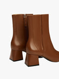 Brown Heeled leather ankle boots