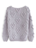 Knit Your Love V-Neck Sweater In Lavender