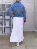 Cool Heavy Nail Drill Denim Jacket