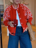 Red Floral Beaded Jacket