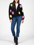 Smiley Face Open Cardigan