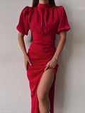 Satin Glossy Slim Dress