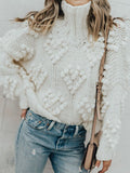 Knit Your Love Turtleneck Sweater In White