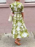 Fall Floral Midi Dress