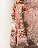 Embroidered Long-Sleeve Dress