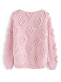 Pink Knit Your Love V-Neck Sweater