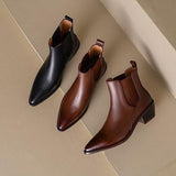 Basic Versatile Two-tone Chelsea Boots