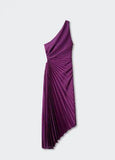 Asymmetrical pleated dress