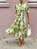 Fall Floral Midi Dress