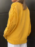 Casual Cozy Yellow Knit Cardigan